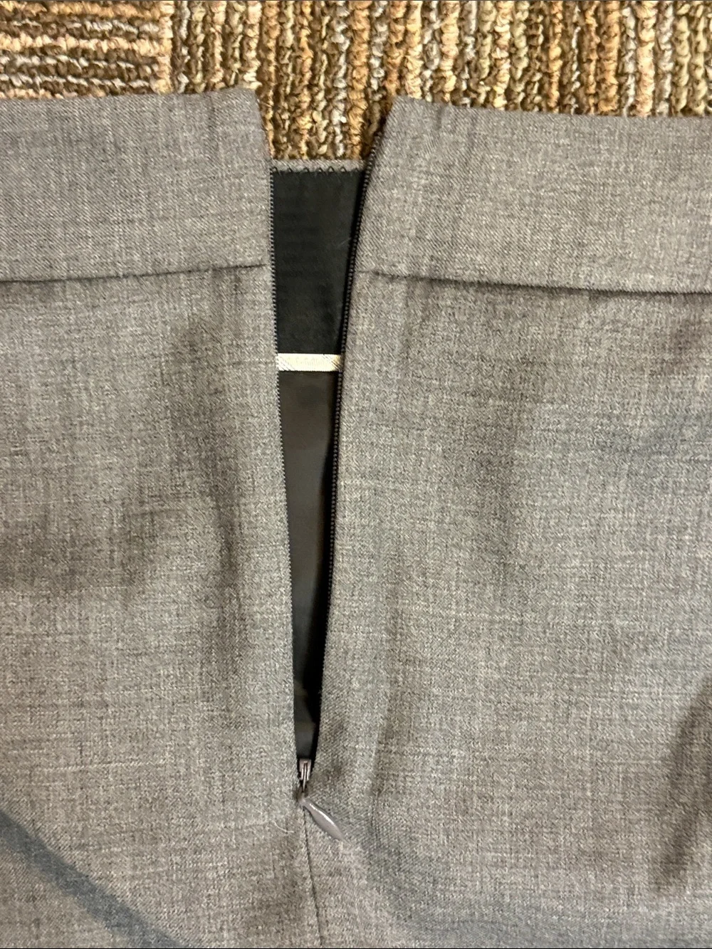 J. Crew 100% Wool Super 120s Grey Pencil Skirt